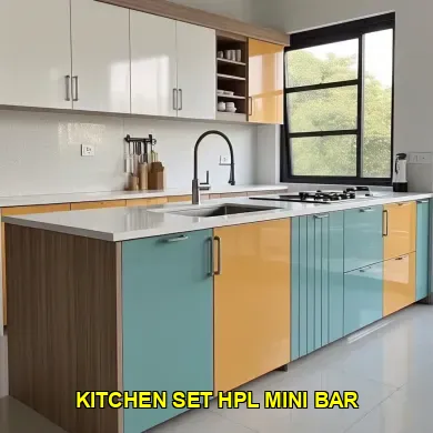 Inovasi Terbaru Kitchen Set HPL Mini Bar Klaten untuk Dapur Modern
